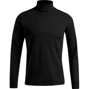 Zwart t-shirt met col lange mouwen merk Promodoro maat S