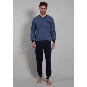 Götzburg pyjama heren - blauw met all-overprint - 451381-4008/630 - maat 60