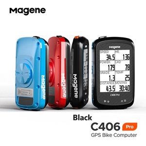 Magene C406 Pro GPS fietscomputer - Navigatie - Bluetooth - ANT+ - Inclusief stuurhouder en beschermhoes - Zwart