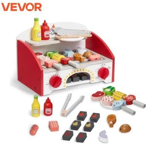 Emora Houten BBQ Grill Speelgoedset Kinderen Barbecue - Houten Speelgoed -