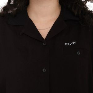 Volcom Servistone Woven Short Sleeve Blouse - Black