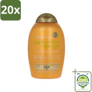 20 x OGX - Apple Cider Vinegar - Conditioner - Clarify + Shine - 385 ml - Grootverpakking - Haarverzorging - Appelciderazijn - Conditioner - Glans - Reiniging
