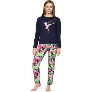 Merry Style Meiden Pyjama - Lange mouwen - Lange broek - Katoen - MS-MS10-419-PJ - Navy Dance - 158
