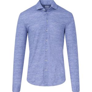 Blue Industry - Overhemd Print Blauw - Heren - Maat 43 - Slim-fit