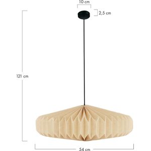 DKNC - Hanglamp Easton - 54x54x21cm - Wit