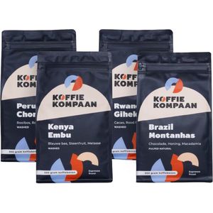 Koffiekompaan Proefpakket Specialty Koffiebonen 4×500 gram