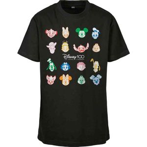 Mister Tee Mickey Mouse - Disney 100 Faces Kinder T-shirt - Kids 134/140 - Zwart