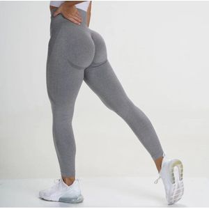 Gymlegging BUTTLIFT - Maat M - Grijs - Pushup Legging - Fitness Legging - Sportlegging - Sportkleding - Yoga legging