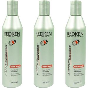 Redken 5th Avenue NYC Active express flash wash - Shampoo - Haarverzorging - 3 x 300 ml