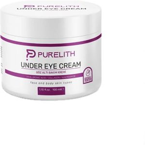 Purelith - Oogcrème tegen Wallen en Donkere Kringen, Verhelderende Oogcrème, Met Anti-Aging Effect, Bevat Collageen, Niacinamide, Hyaluronzuur en Centella Asiatica, Geschikt Voor alle Huidtypen - 100ml
