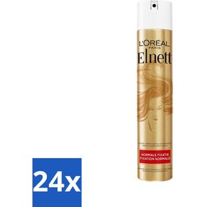 L'Oréal Paris - Elnett Satin - Haarspray - Normale Fixatie - 300 ml - Voordeelverpakking - 24 stuks