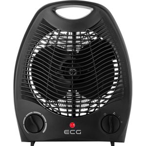 ECG TV 3030 Heat R Black -Elektrische Kachel - Elektrische Verwarming voor Binnen - Ventilatorkachel - 2 Standen - Zwart