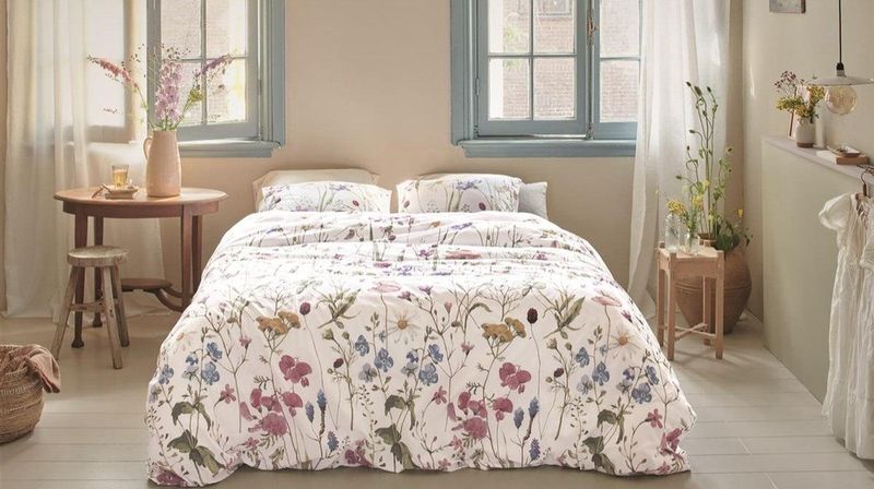 Dekbedovertrek Ariadne at Home Bloom - Wit