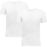 Schiesser Heren Shirt 1/2 - L - Wit - 2 pack- R Hals