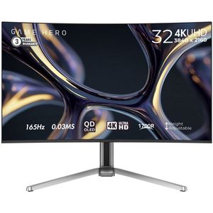 GAME HERO - 32 inch - Gaming Monitor - 4K - QD-OLED - Curved - 165Hz