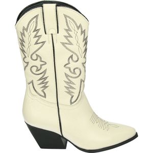 Red Rag - 77380 - Cowboylaarzen - Kleur: Wit/Beige - Materiaal: Glad Leer