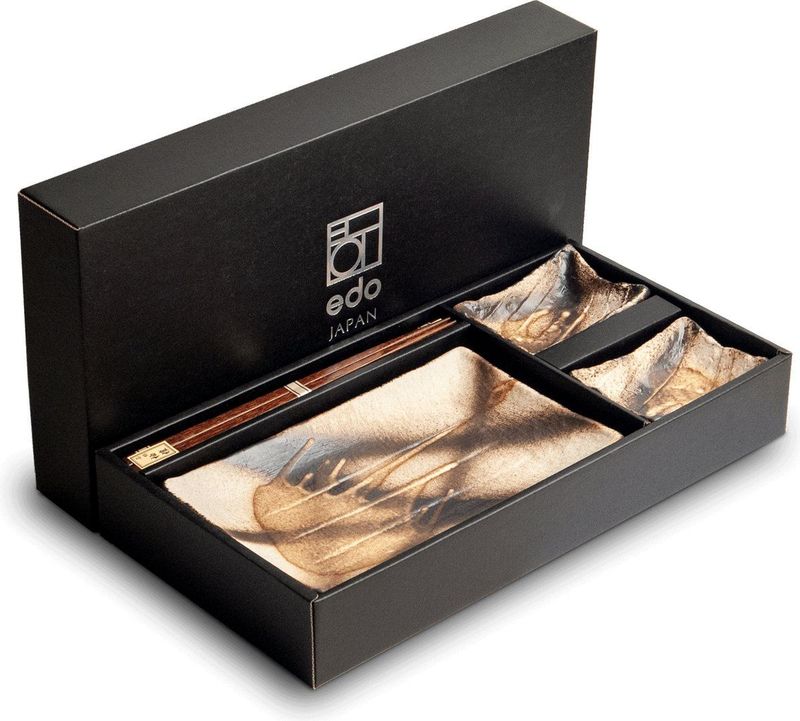 Edo Japan - Mata - Japans Sushi Servies Set - 6-Delig - 2 Persoons - sterke kwaliteit - gemaakt in Japan