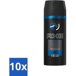 10 x Axe - Deodorant Bodyspray - 48hrs Fresh - Anarchy for Him - 150 ml - Axe Anarchy For Him - Deodorant Bodyspray - Mannelijke Geur - Frisse Geur - Langdurige Bescherming
