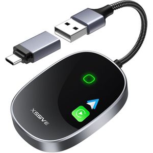 Xssive CP01 Draadloze CarPlay Dongle - Geschikt voor Apple CarPlay & Android Auto - Wireless Adapter - Universeel