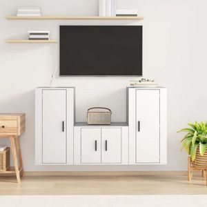 The Living Store TV-meubelset - Classic s - Wandgemonteerd - 57 x 34.5 x 40 cm - Wit