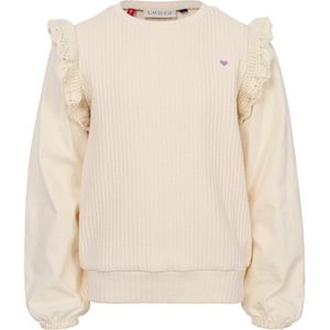 LOOXS Little 2601-7303-021 Meisjes Sweater - Maat 92 - Gebroken Wit van 98% COTTON 2% SPANDEX