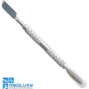 MEDLUXY® Pro - Bokkepootje & Nagelriemmesje - Lengte 12 cm [Cuticle Pusher & Cleaner, Nagelriemduwer met Nagelriemverwijderaar]