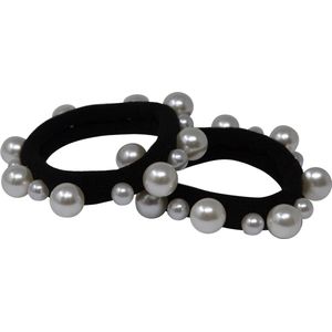 Jessidress® Dames Haarelastiekjes met parels Stevige Haar Elastieken Chique Elastiekjes
