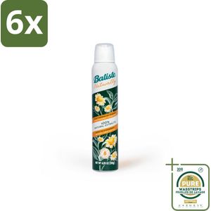 Batiste - Naturally Green Tea & Chamomile - Droogshampoo - 100% Natuurlijke Extracten - Verfrist en Zuivert - 200ml - Voordeelverpakking - 6 stuks - Natuurlijke shampoo - Groene thee