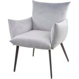 Charmaine stoel - velvet - zilver