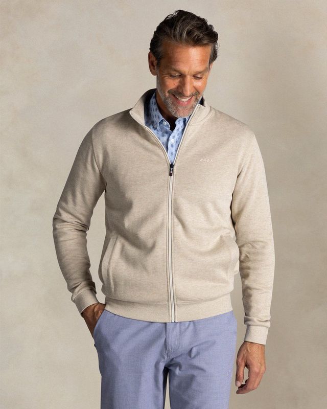 NZA - Groen katoenen vest met rits