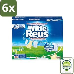 Witte Reus - Wasmiddel - Poeder - Fris & stralend wit - 17 Wasbeurten - 850 gr - Voordeelverpakking - 6 stuks - Waspoeder - Witte was