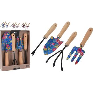 Tuingereedschap set 4 delen Blauw