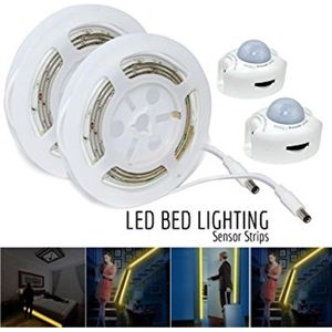Kast / Bed LED verlichting- 2x strip met bewegingssensor - Warm Wit