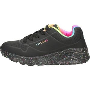 Skechers - Uno Lite Rainbow Speck - Sneakers - Zwart