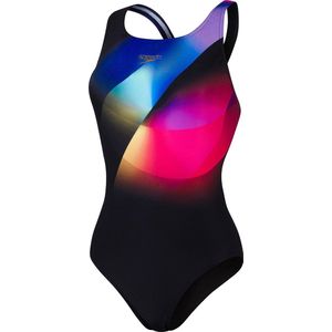 Speedo Placement Sportbadpak - Maat 40 Volwassenen - zwart - blauw - roze - geel - groen