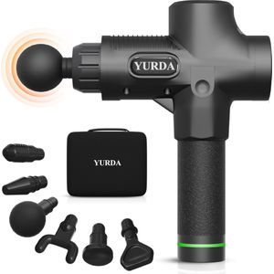 YURDA Massage Gun - 30 snelheden met 8 opzetstukken - Sport en Relax Massage apparaat - Krachtig en Draadloos - LCD Scherm - Massage pistool Professioneel