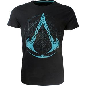 Assassin's Creed Valhalla Crest Grid T-Shirt Zwart