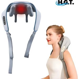HGT™ - Massage Apparaat - Massageapparaten - Massagekussen- Schouder en Nek - Beenmassage - Draadloos - Shiatsu Massage - 4-in-1