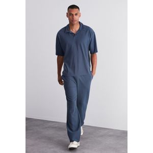 Trendyol Limited Edition Ecru Straight Fit Textured Hidden Drawstring One Piece Sweatpants Tmnss23Ea00013