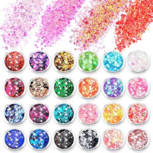 Glitter Set met 24 Kleuren voor Halloween en Feestmake-up