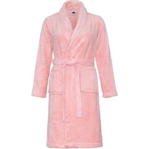 Kinderbadjas fleece - oudroze - kinder badjas - meisjes ochtendjas maat 164/176