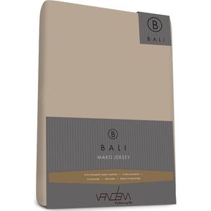 Bali - Van Dem - Mako Jersey - Topper Hoeslaken - 100 x 210 cm - taupe