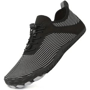 Nivard Barefoot Schoenen - Waterschoenen - Aquashoes - Afzwemschoenen - Zwemles - Dames & Heren - Fitness - Sportschoenen - Zwart & Wit - Maat 36