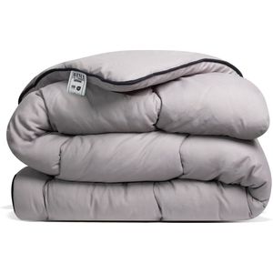 Avenue - Luxe en makkelijk dekbed zonder overtrek en wasbaar – Hoesloos Lits-jumeaux dekbed 240x220 cm – Anti-allergisch & hygiënisch – Wasbaar op 60°C – Wolkenzacht en soepel – Taupe/grijs – All Year comfort zomerdekbed & winterdekbed
