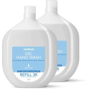 Method Handzeep Gel Refill Sweet Water - Navulling 1L - 2 stuks
