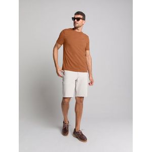 No Excess - Shirt - Karamel - Effen - Kwartmouw