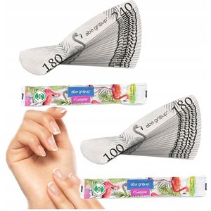 Aba Group Nagelvijlen Set: 100x 100/180 & 50x 180/240 Bootvorm