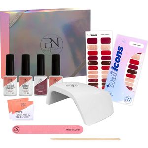 PN Selfcare - Gellak Cadeauset - Starterspakket Ruby Red - Incl LED Lamp - Valentijn Cadeautje voor haar - Gellak - Geschenkverpakking - PN Selfgel