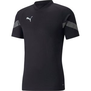 Puma Team Final T-Shirt Heren - Zwart / Zilver | Maat: XL