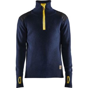 Blaklader Wollen sweater 4630-1071 - Donkerblauw/Geel - XS